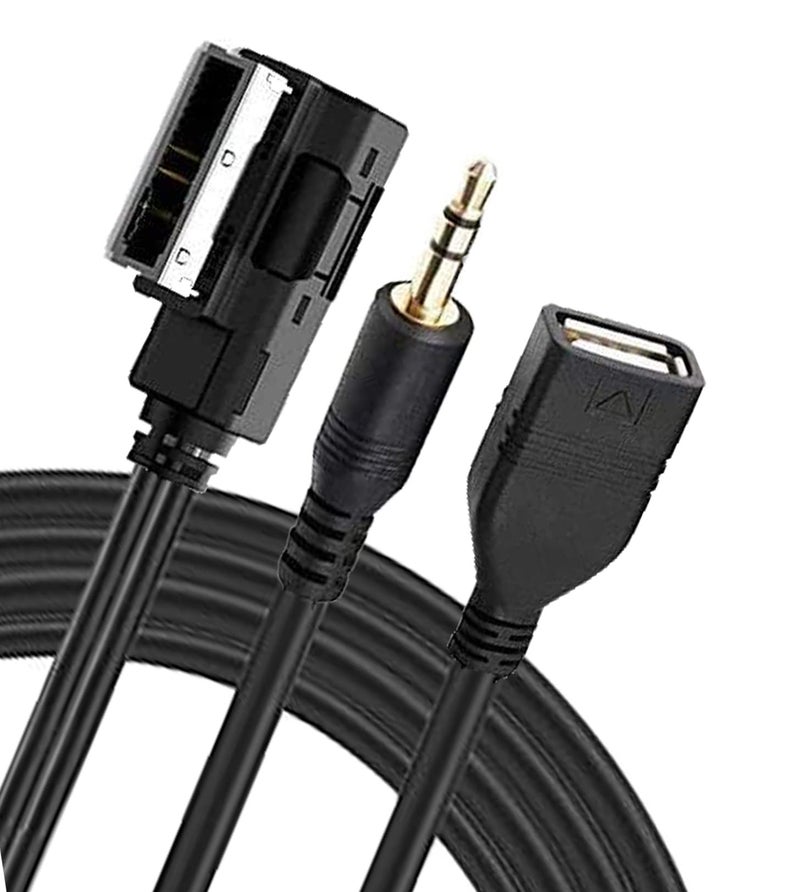 Klevery كليفرى AMI MMI MDI إلى كابل واجهة موسيقى جاك 3.5 مم متوافق مع A3 A4 A6 Q5 Q7 V.W - Image 1